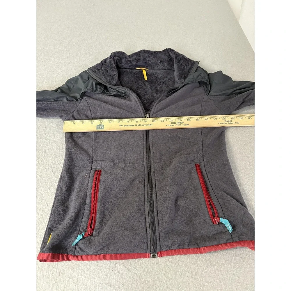 Lole Jacket Womens Medium Gray Fleece Full‎ Zip Colorblock Hiking Warm Lined